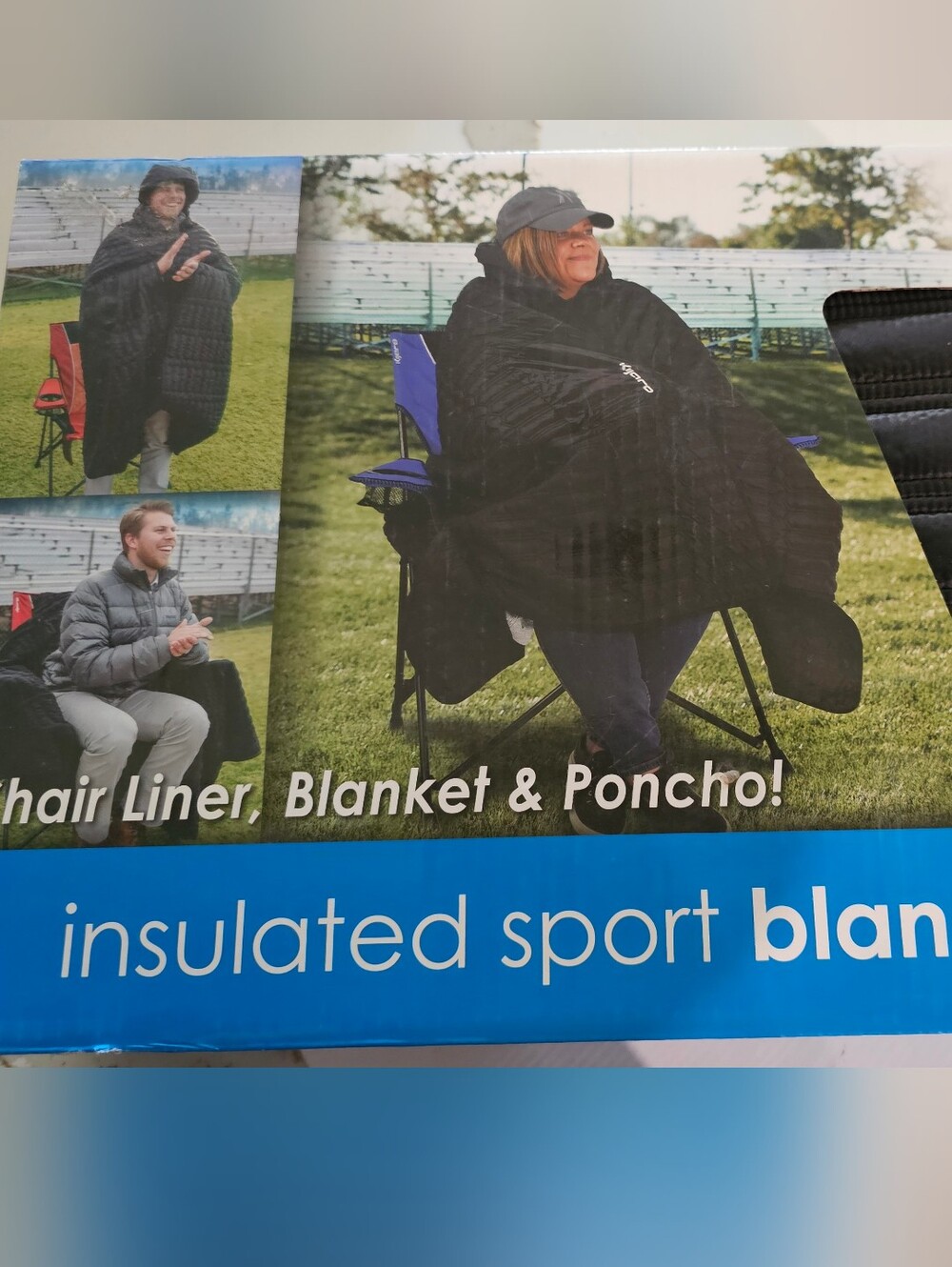 Insulated Sport Blanket & Poncho - Black